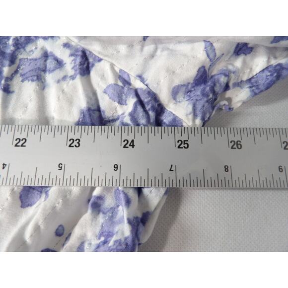 Como Blu Womens Top 3X Blue White Floral Prairie Cottage Core Cinch Waist - Picture 9 of 12